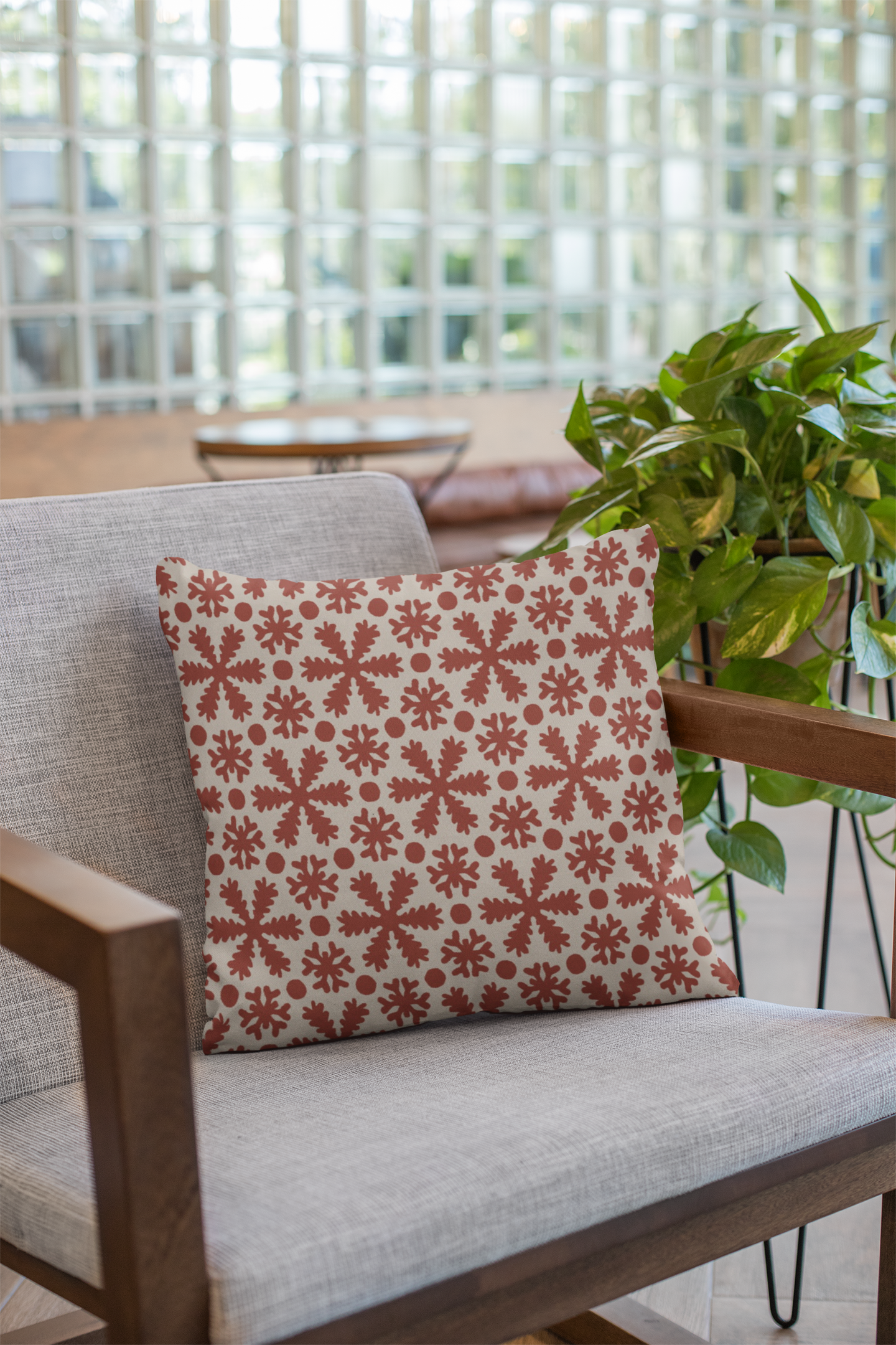 Pair of digital printed cushion covers #144 styled view | Myyra Jaipur