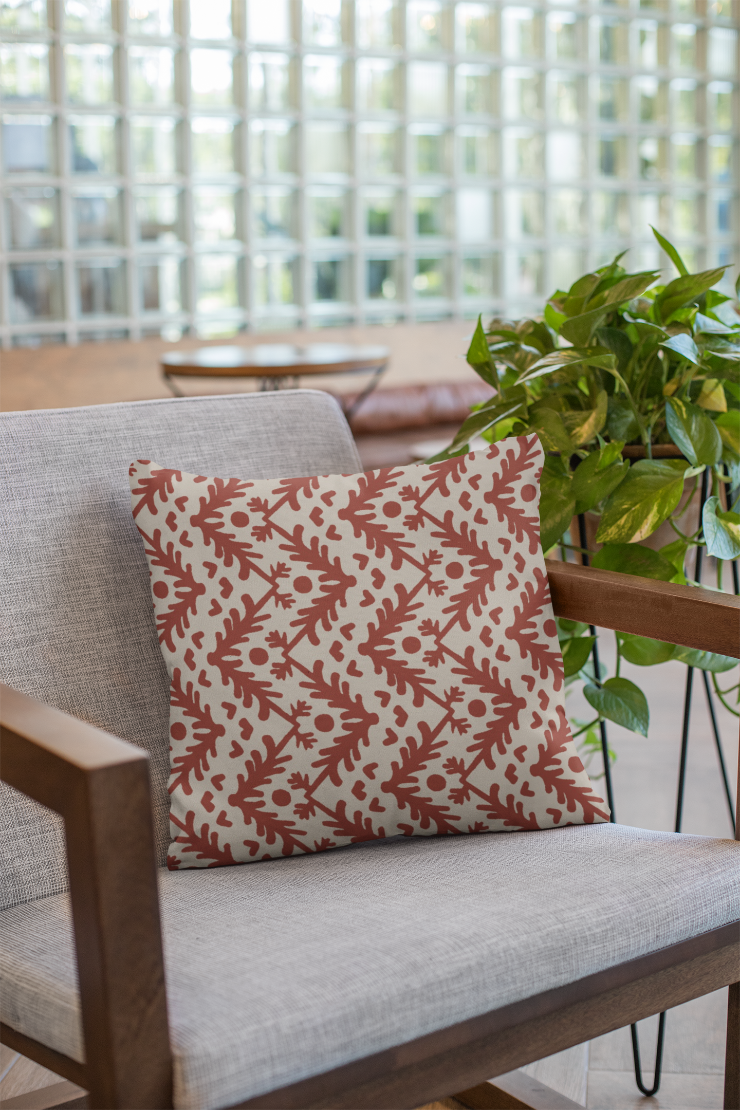 Close-up of digital print on cushion cover #138 | Myyra Jaipur
