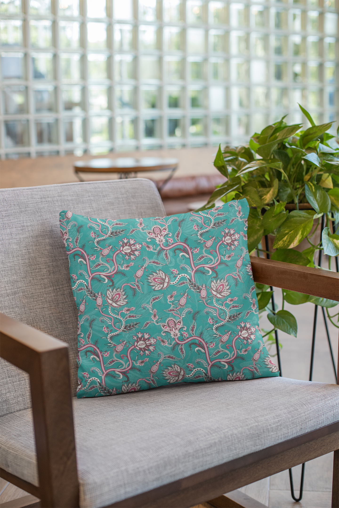 Close-up of digital print on cushion cover #11 | Myyra Jaipur