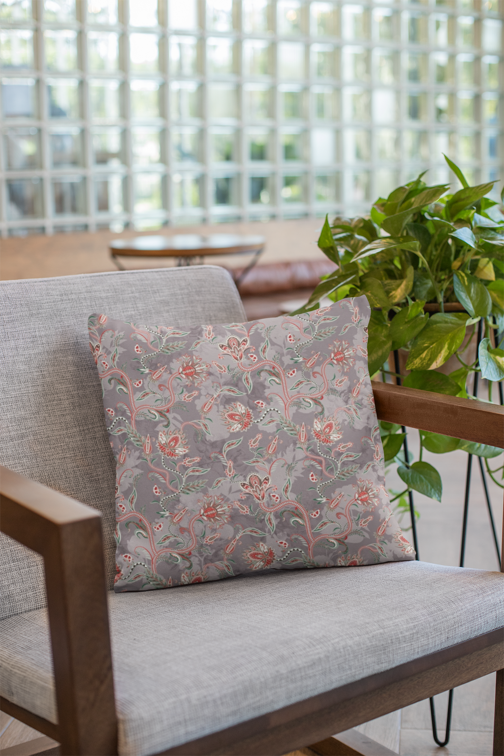 Close-up of digital print on cushion cover #15 | Myyra Jaipur