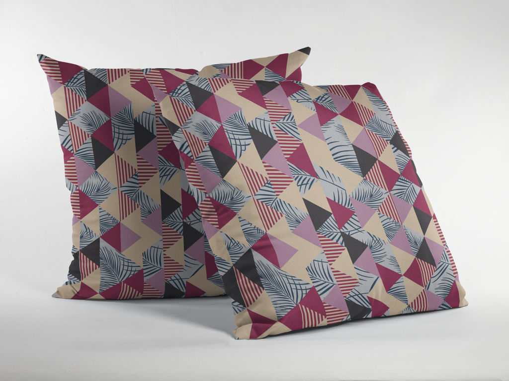 Pair of digital printed cushion covers #122 styled view | Myyra Jaipur