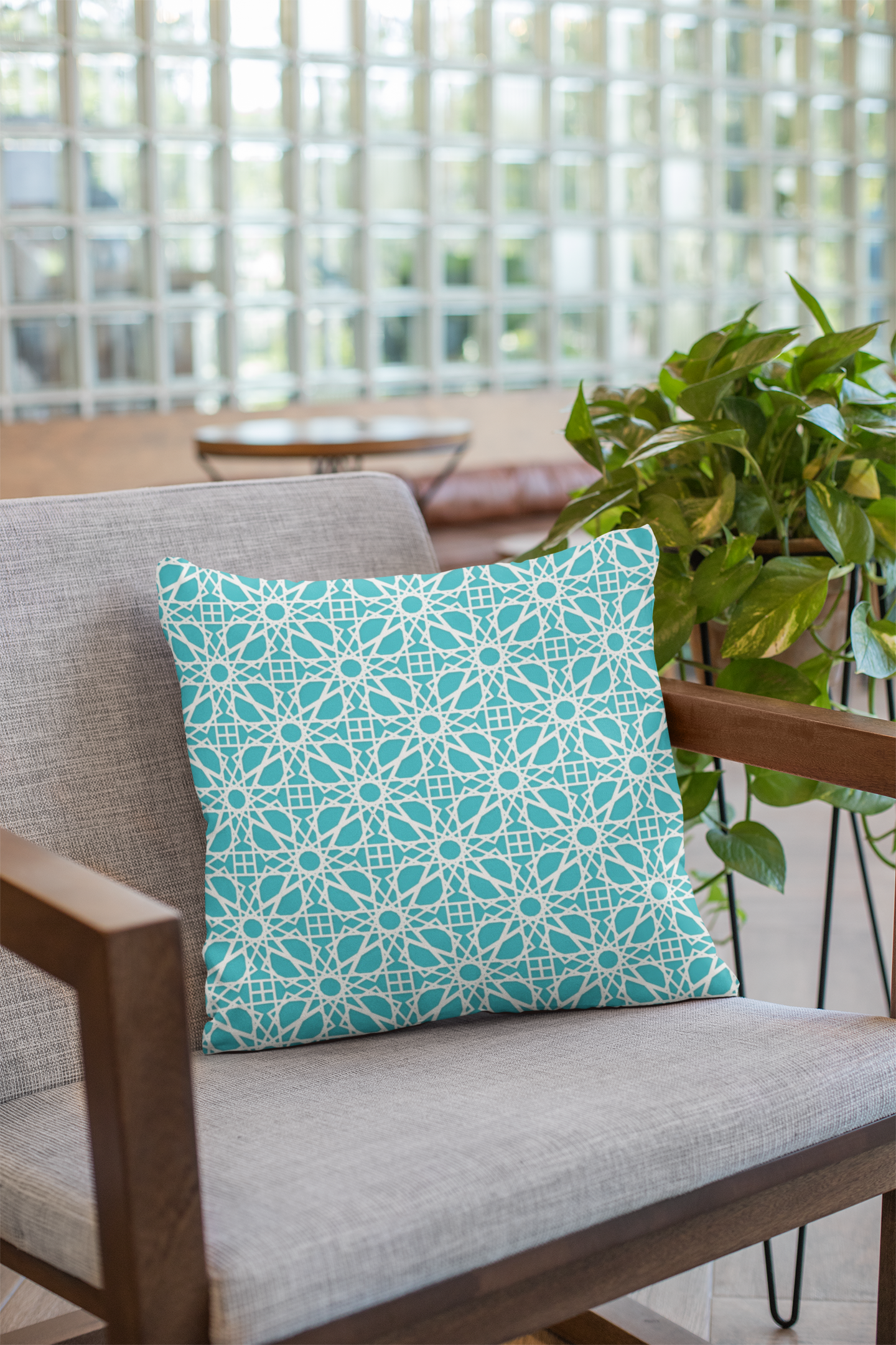 Close-up of digital print on cushion cover #124 | Myyra Jaipur