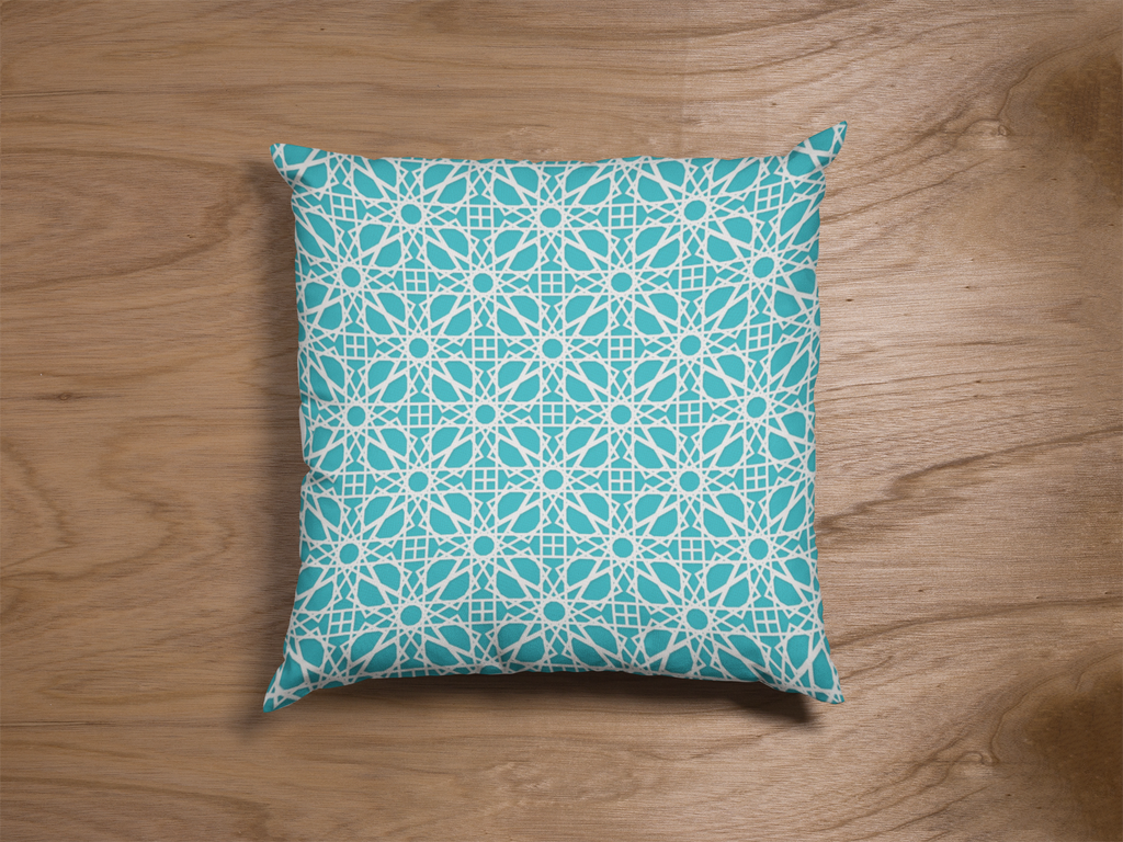 Pair of digital printed cushion covers #124 styled view | Myyra Jaipur