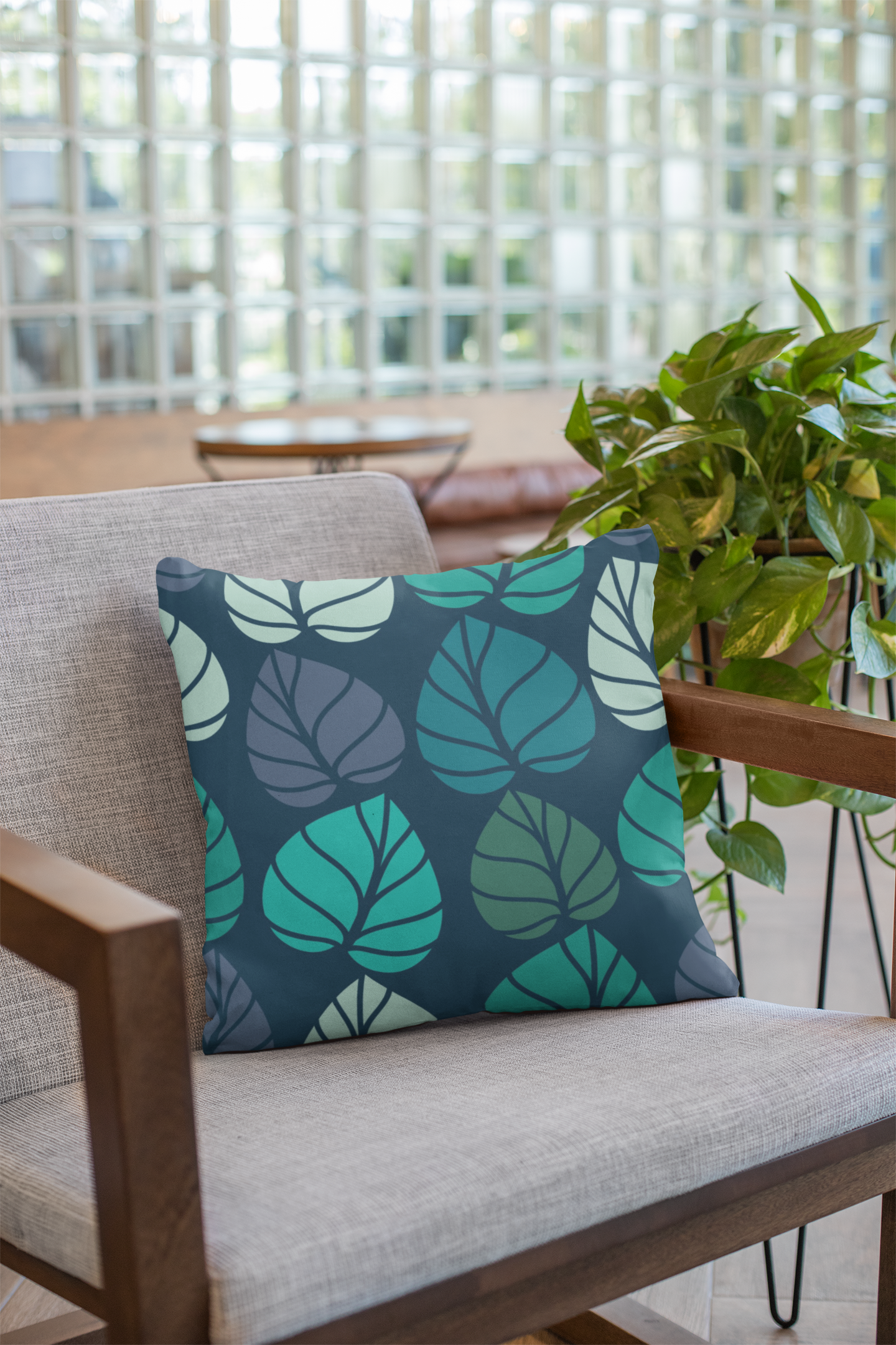 Lifestyle view of digital printed cushion cover #125 | Myyra Jaipur