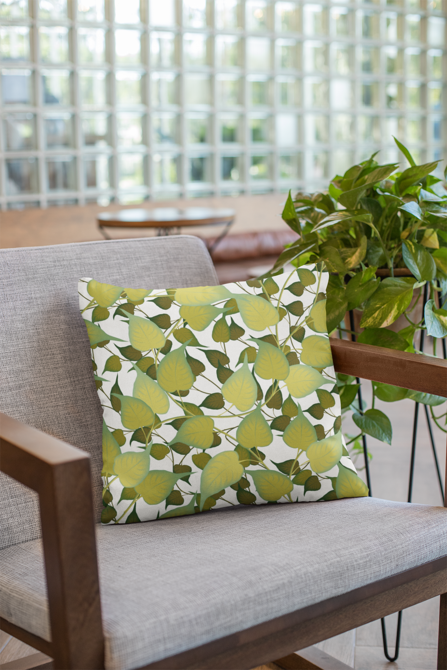Close-up of digital print on cushion cover #127 | Myyra Jaipur