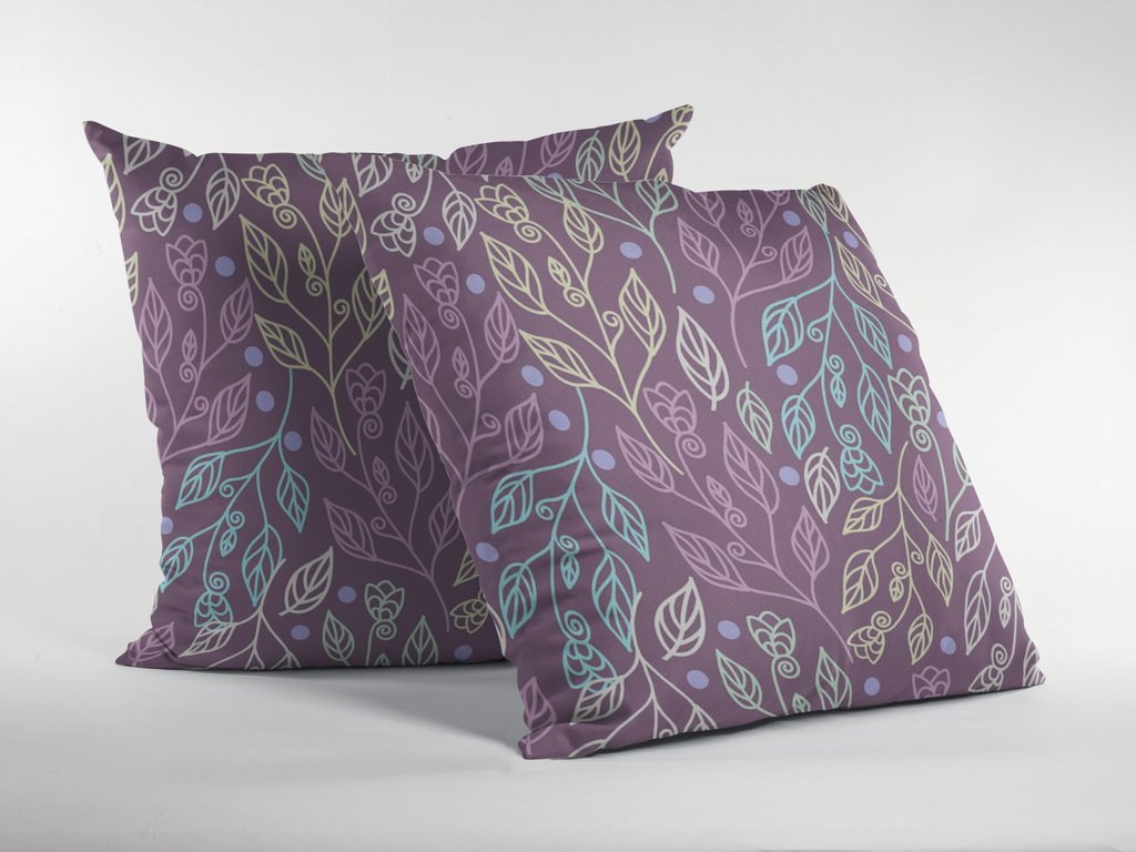 Pair of digital printed cushion covers #133 styled view | Myyra Jaipur