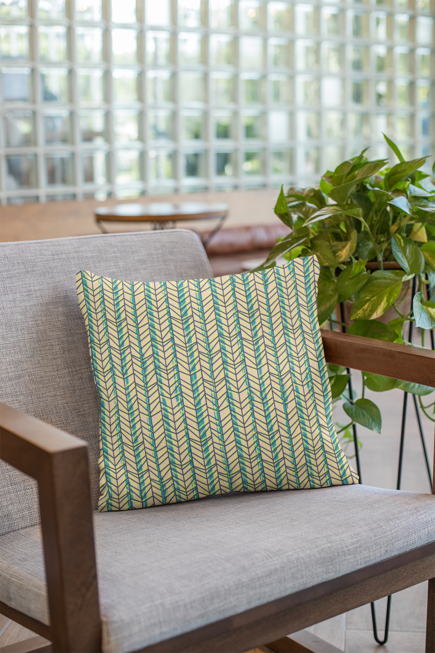 Close-up of digital print on cushion cover #136 | Myyra Jaipur