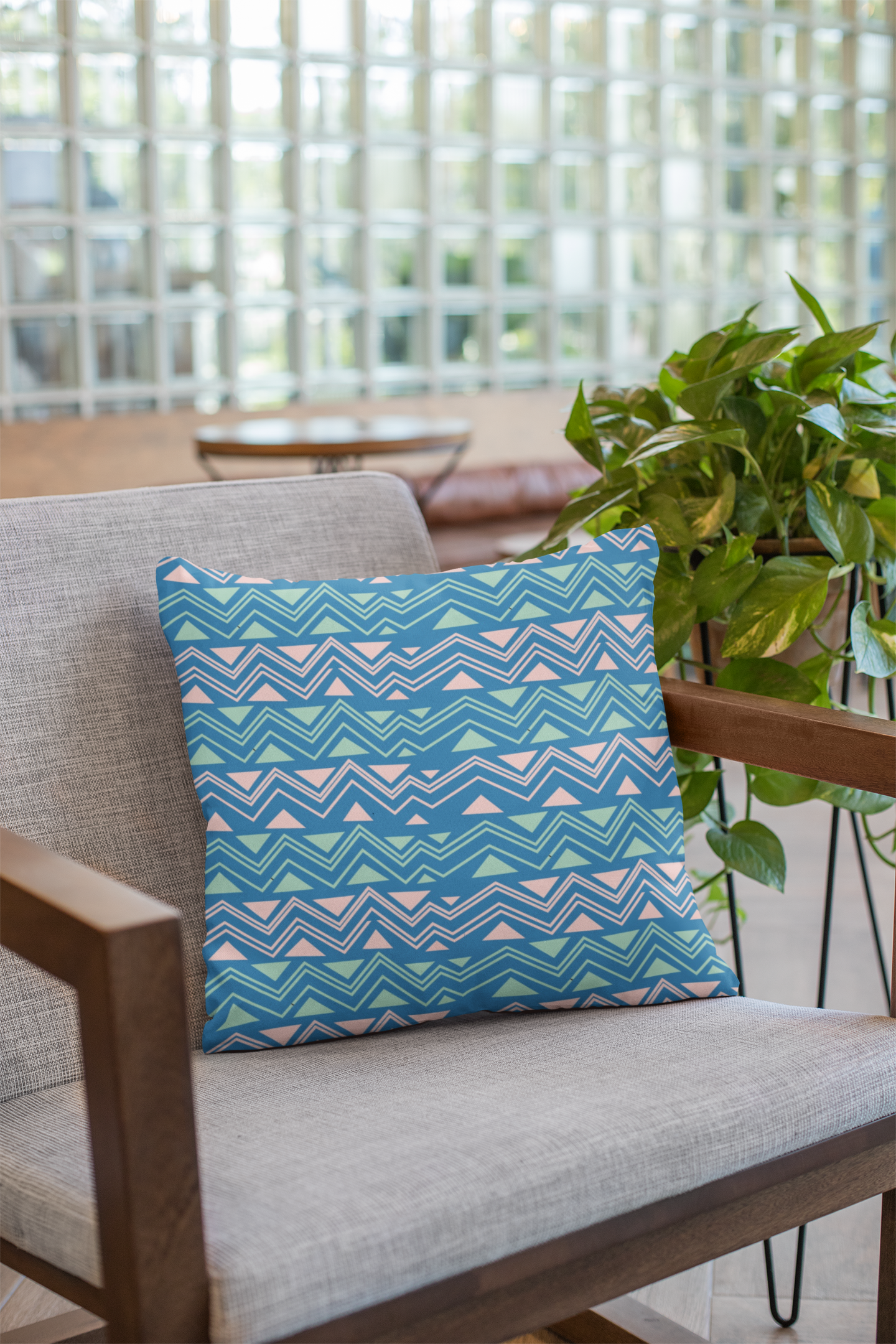 Close-up of digital print on cushion cover #135 | Myyra Jaipur