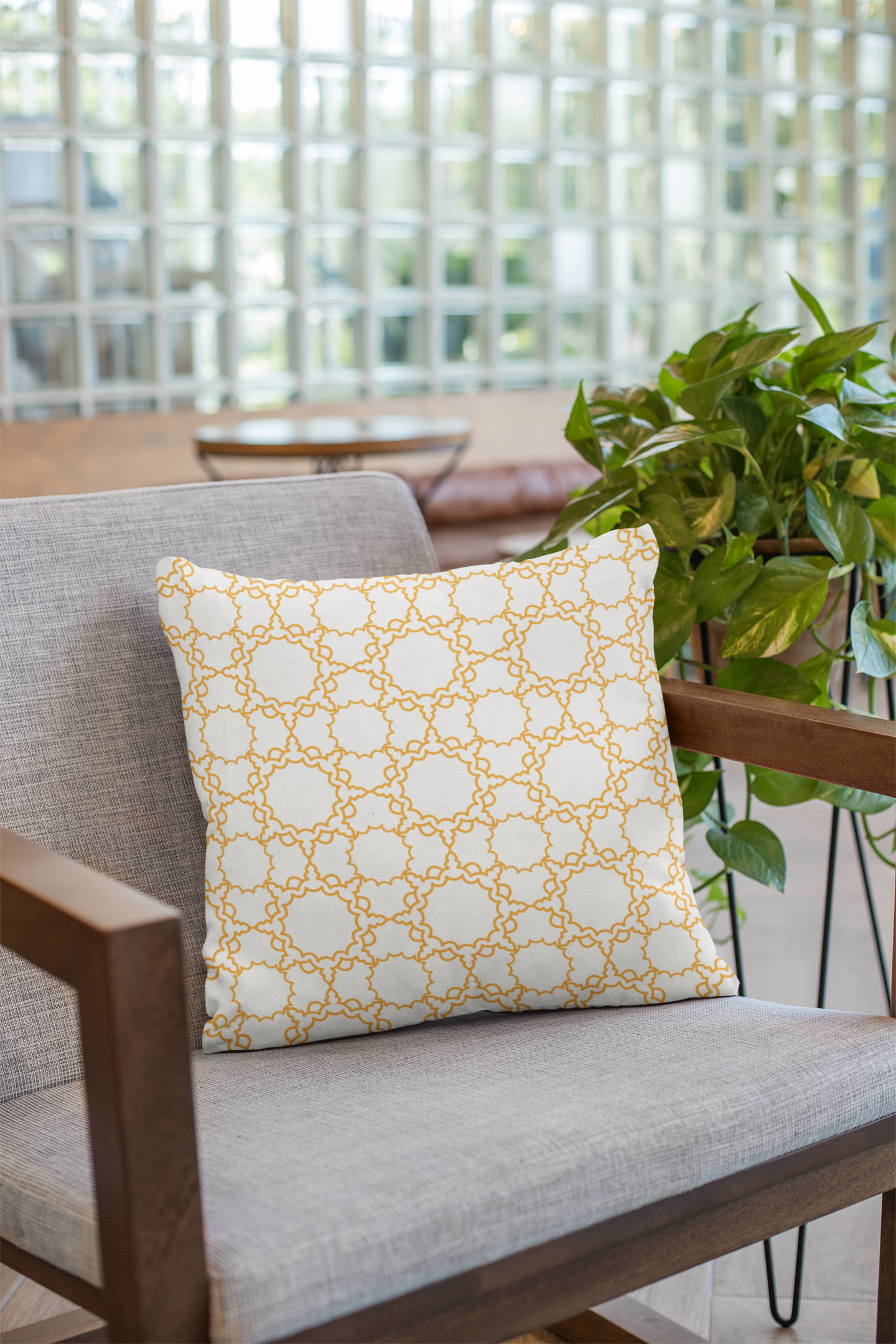 Lifestyle view of digital printed cushion cover #120 | Myyra Jaipur