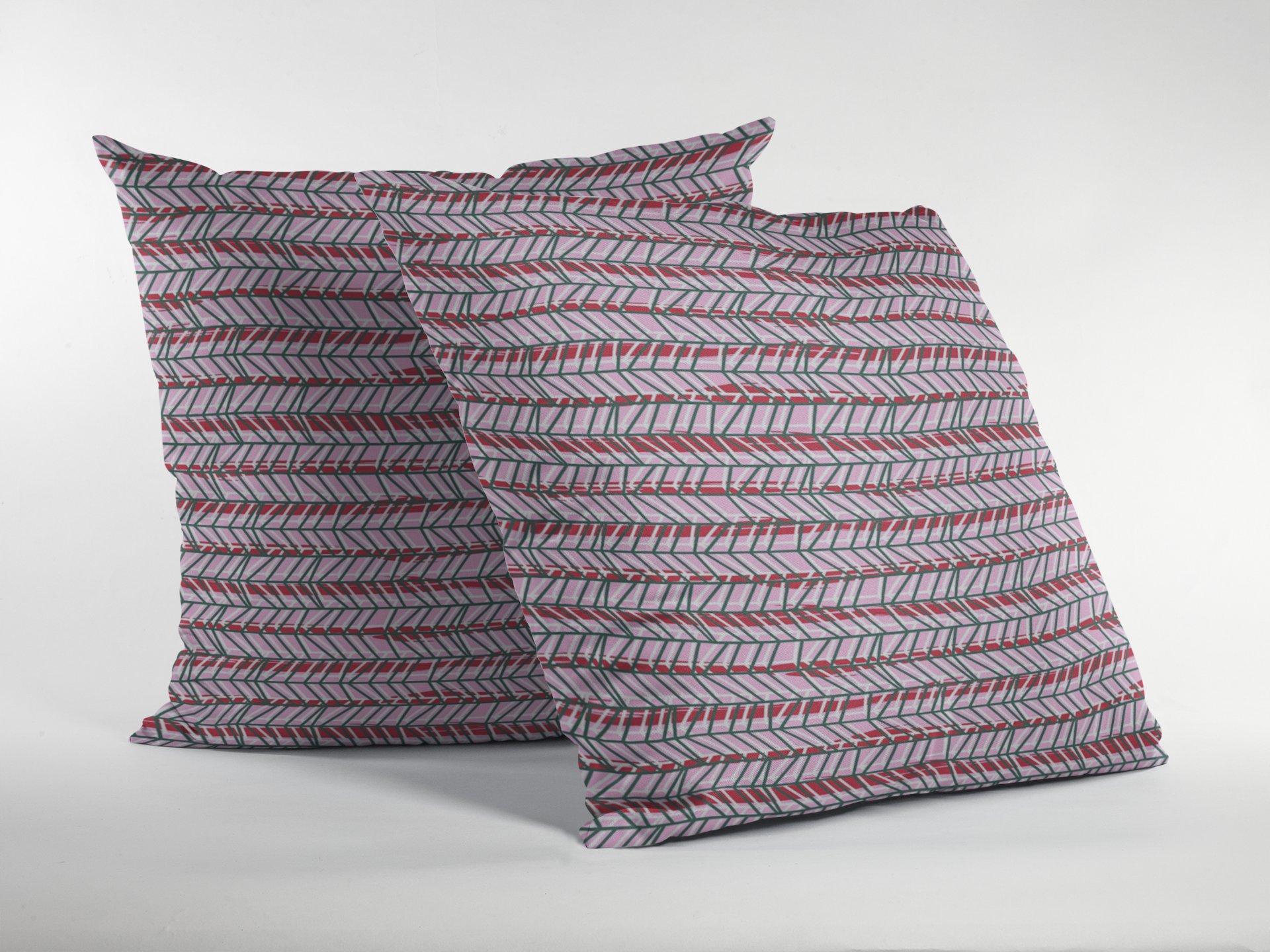 Pair of digital printed cushion covers #121 styled view | Myyra Jaipur