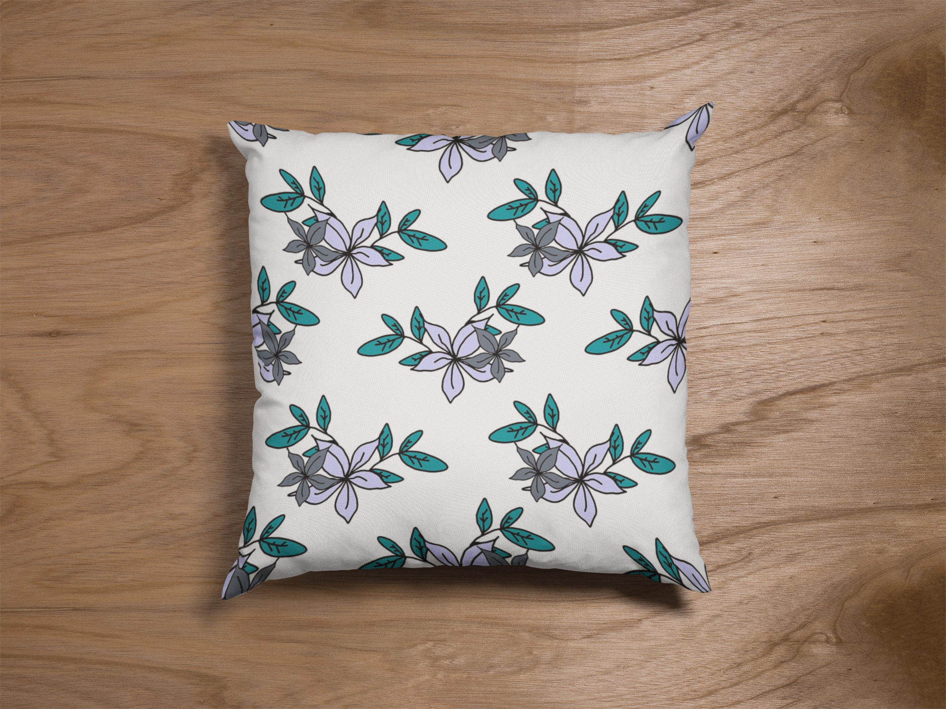 Pair of digital printed cushion covers #115 styled view | Myyra Jaipur