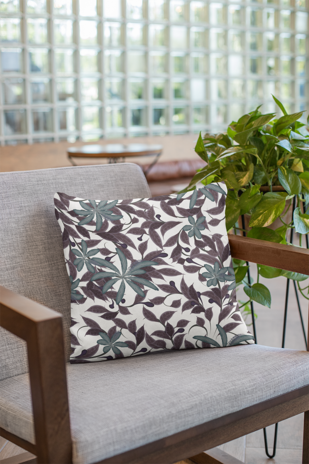 Lifestyle view of digital printed cushion cover #119 | Myyra Jaipur