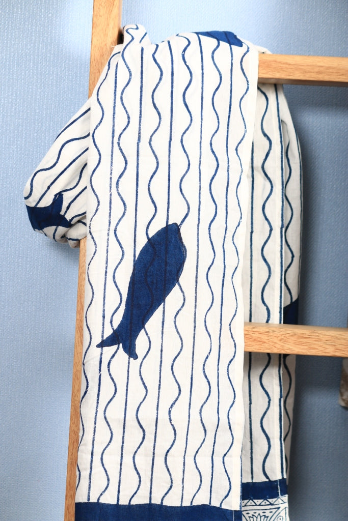 Scarf Hand Block Printed Cotton - MYYRA