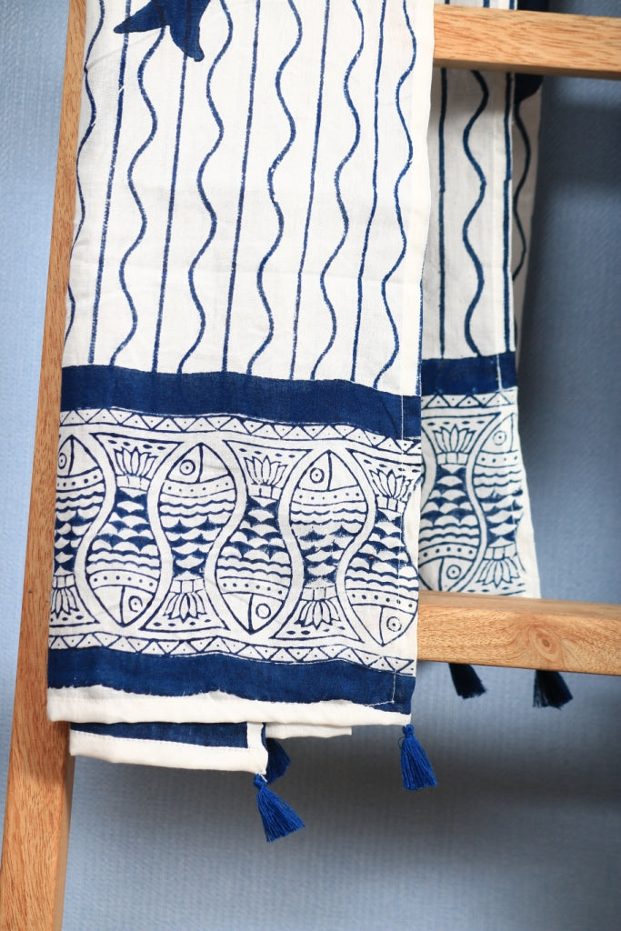 Scarf Hand Block Printed Cotton - MYYRA