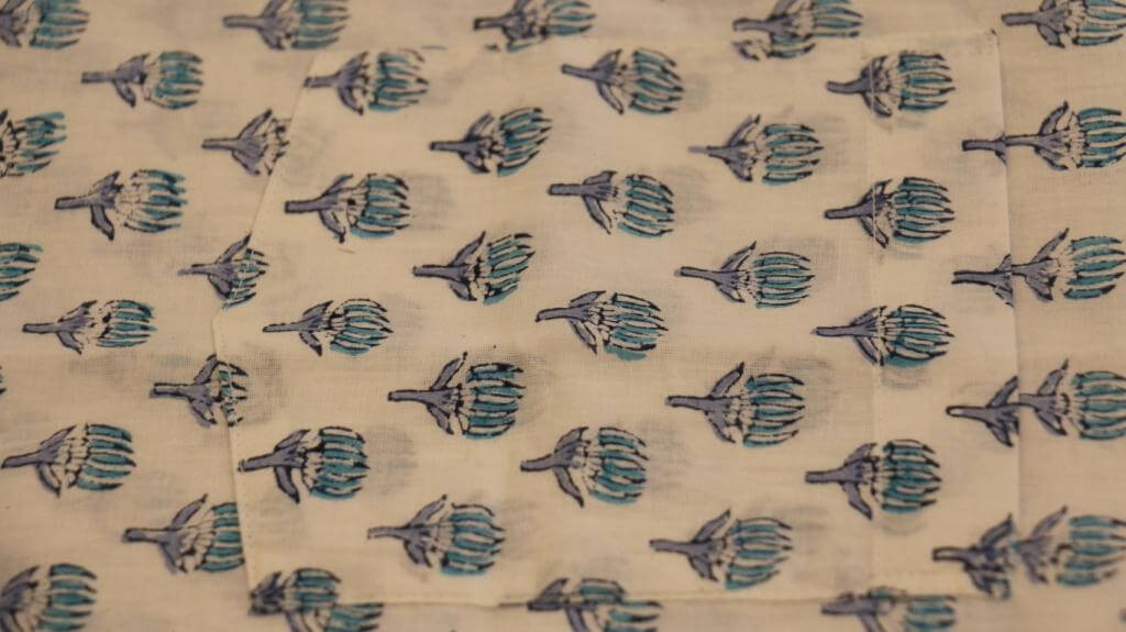 Half Sleeves Shirt Hand Block Printed Cotton