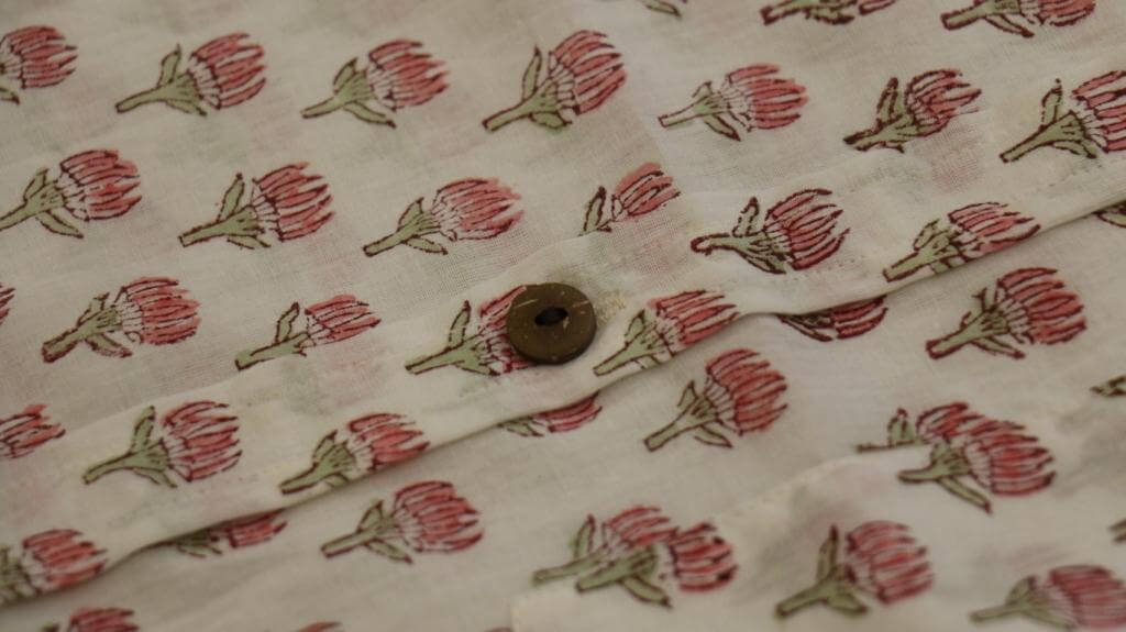 Half Sleeves Shirt Hand Block Printed cotton