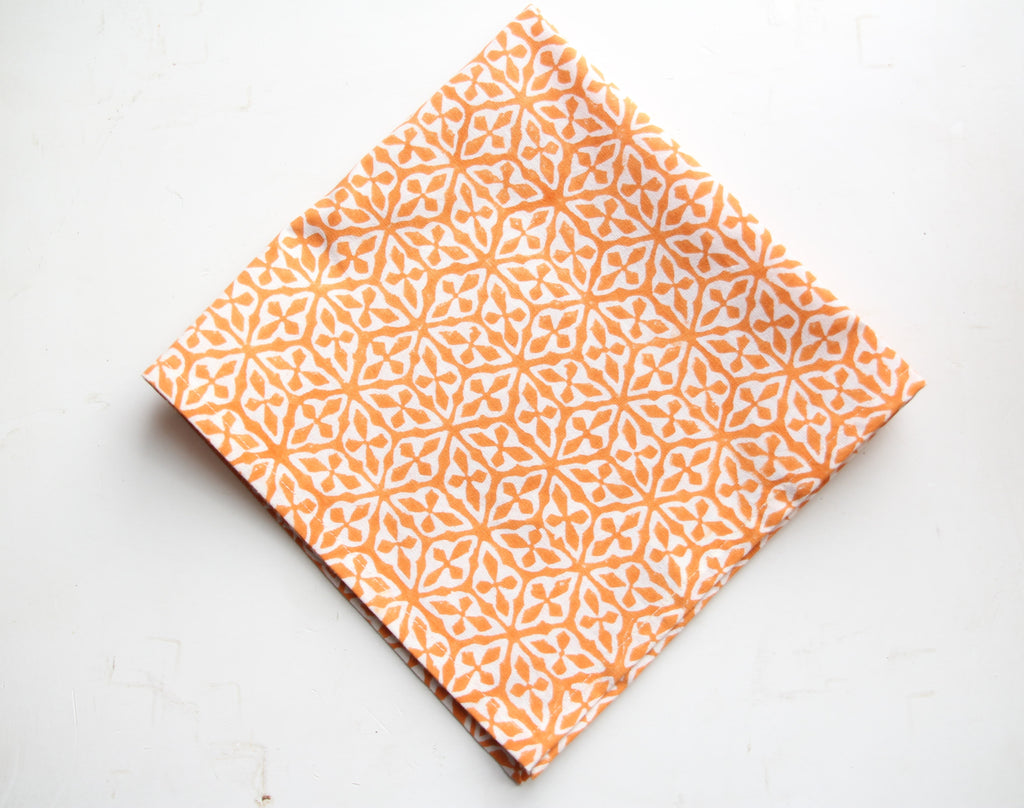 Hand Block Printed Cotton Handkerchief