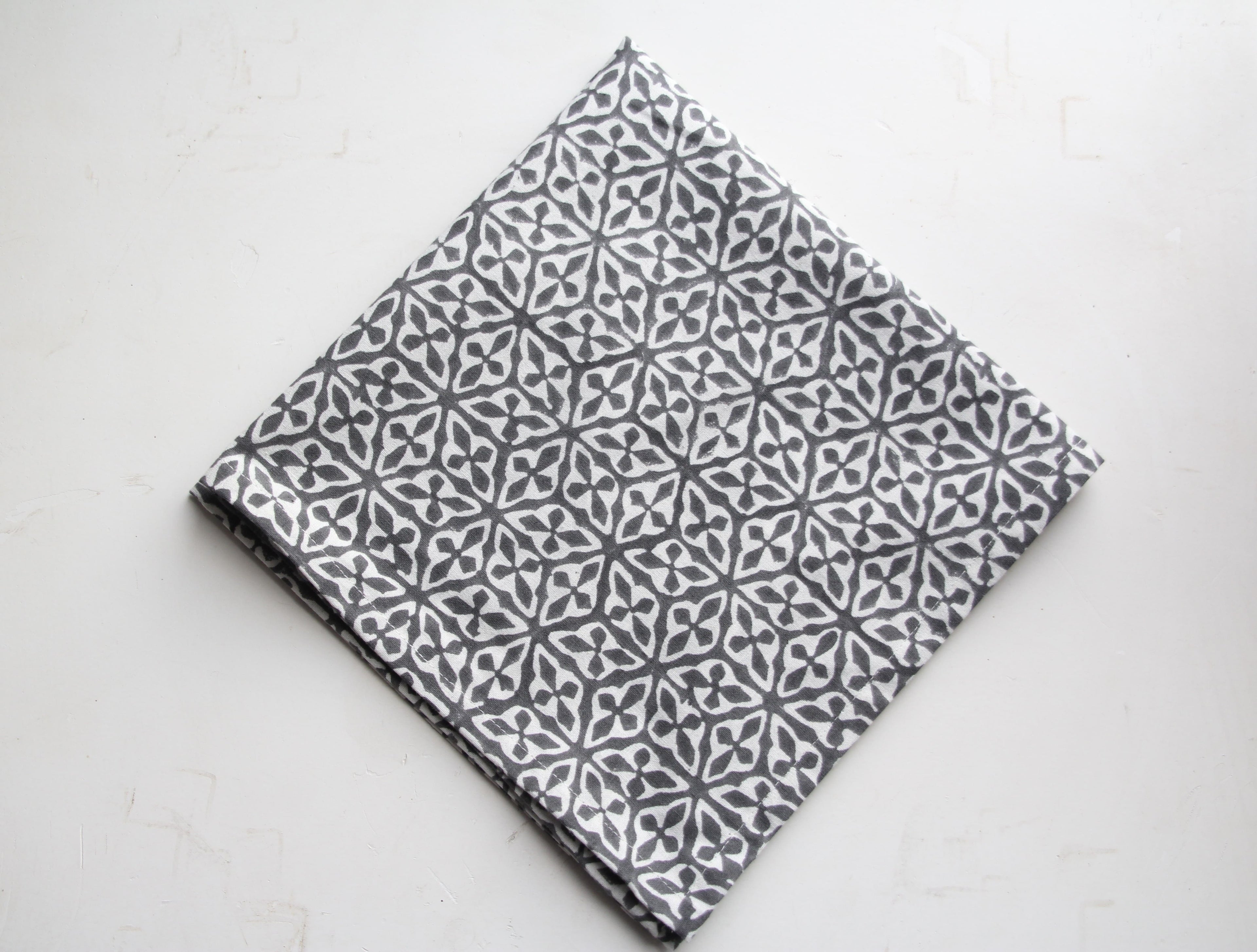 Hand Block Printed Cotton Handkerchief