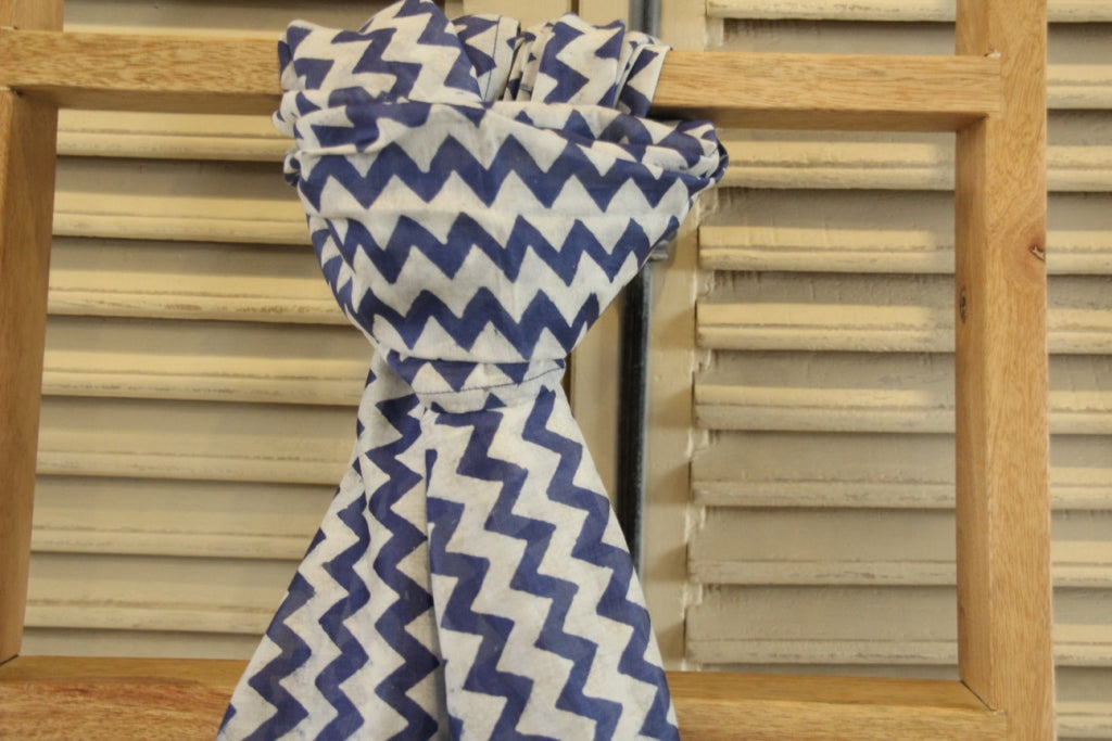 Scarf Hand Block Printed Cotton - MYYRA
