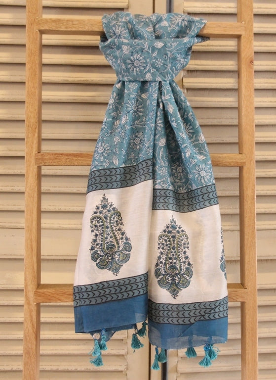 Scarf  Hand Block Printed Cotton - MYYRA