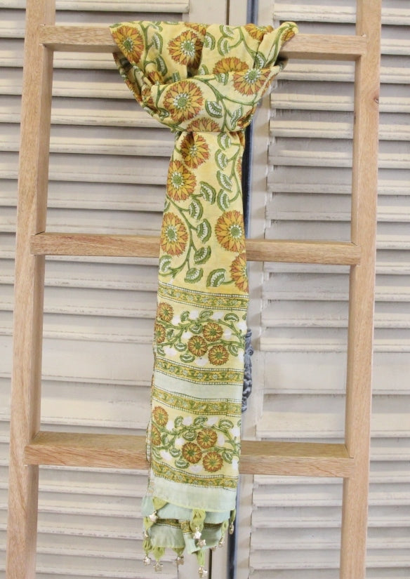 Scarf Hand Block Printed Cotton - MYYRA
