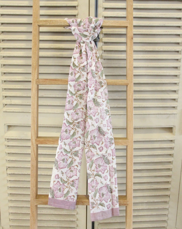 Scarf Hand Block Printed Cotton - MYYRA