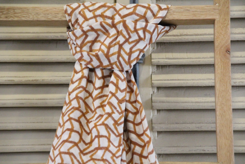 Scarf Hand Block Printed Cotton - MYYRA