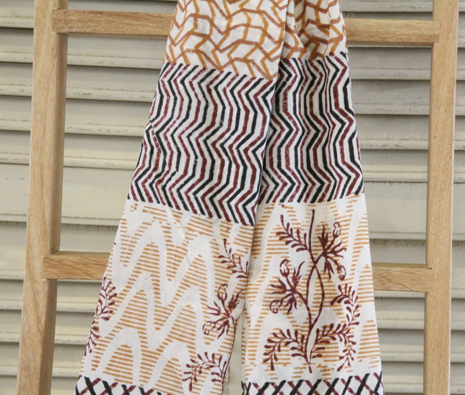 Scarf Hand Block Printed Cotton - MYYRA