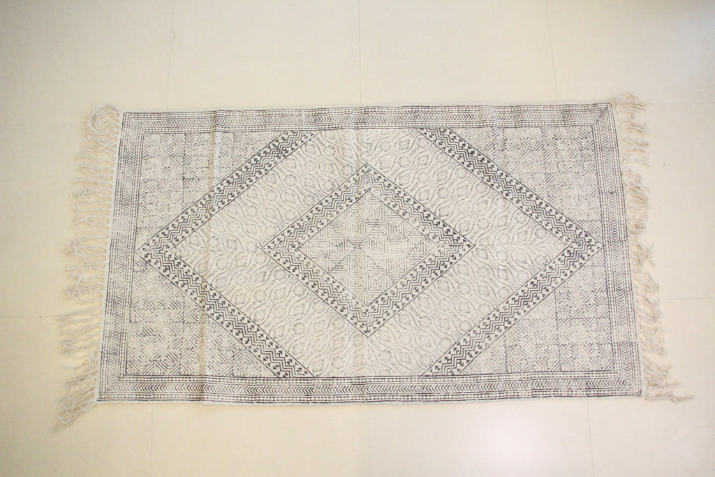 Rugs Hand Block Printed Cotton - MYYRA