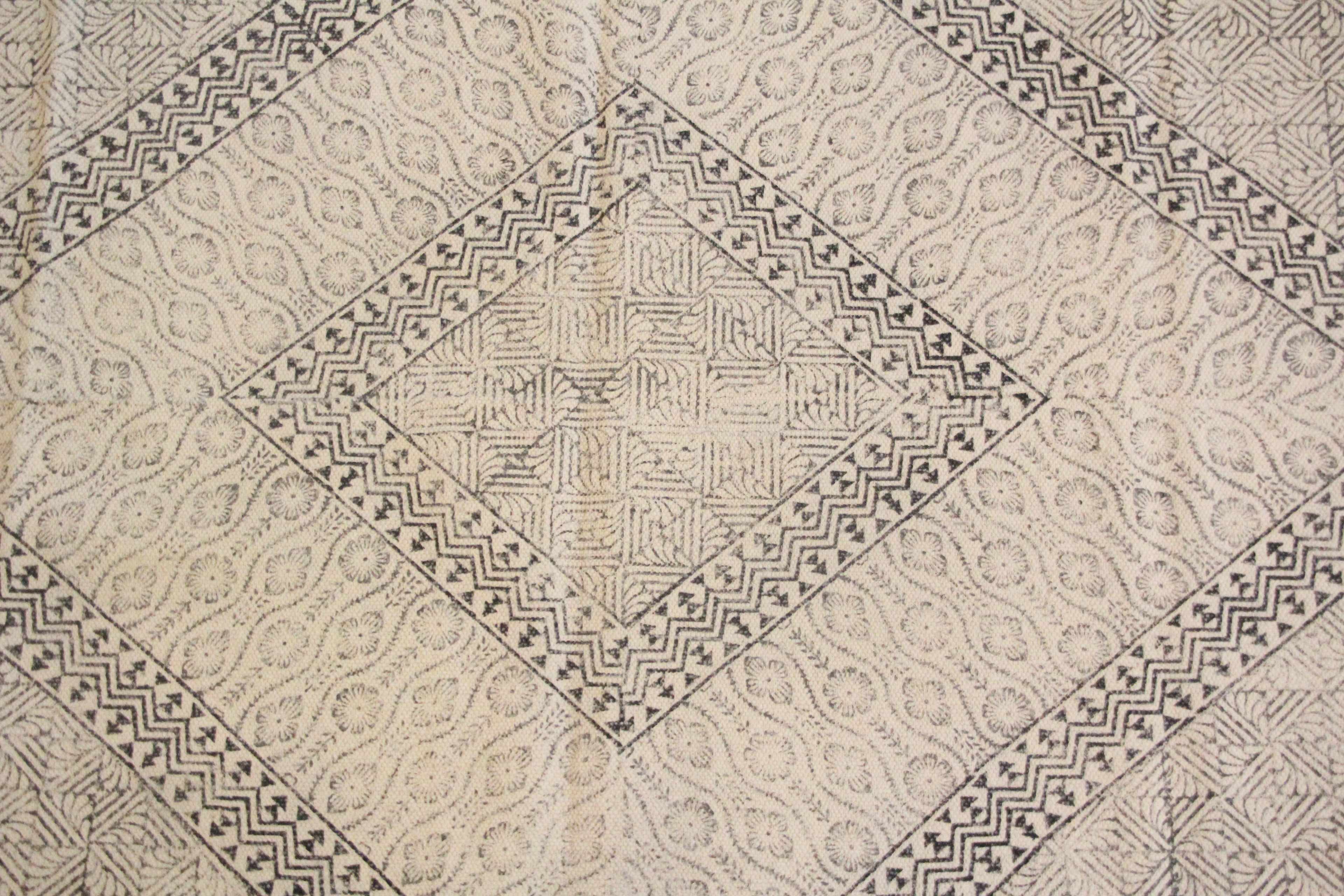 Rugs Hand Block Printed Cotton - MYYRA