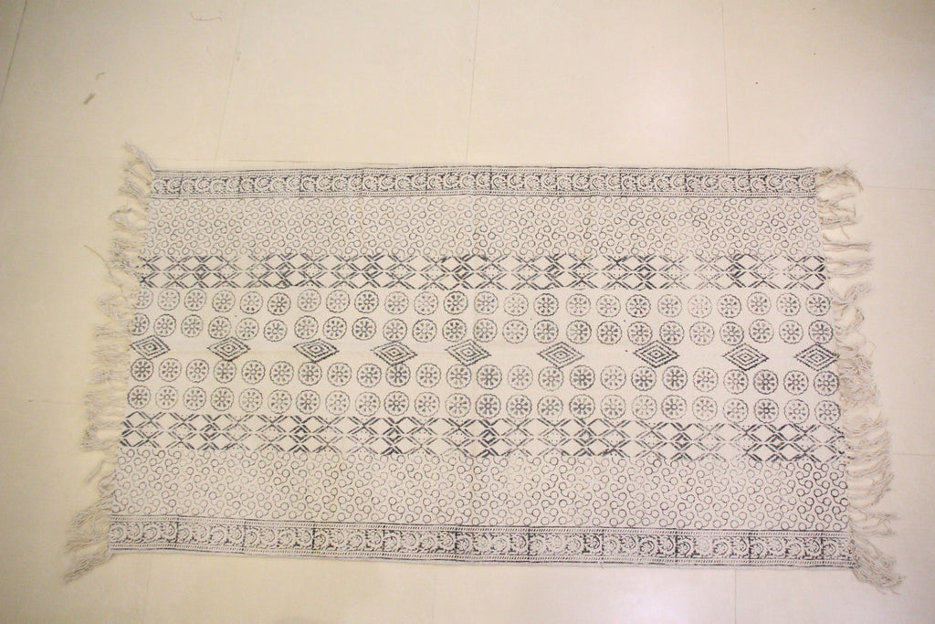 Rugs Hand Block Printed Cotton - MYYRA