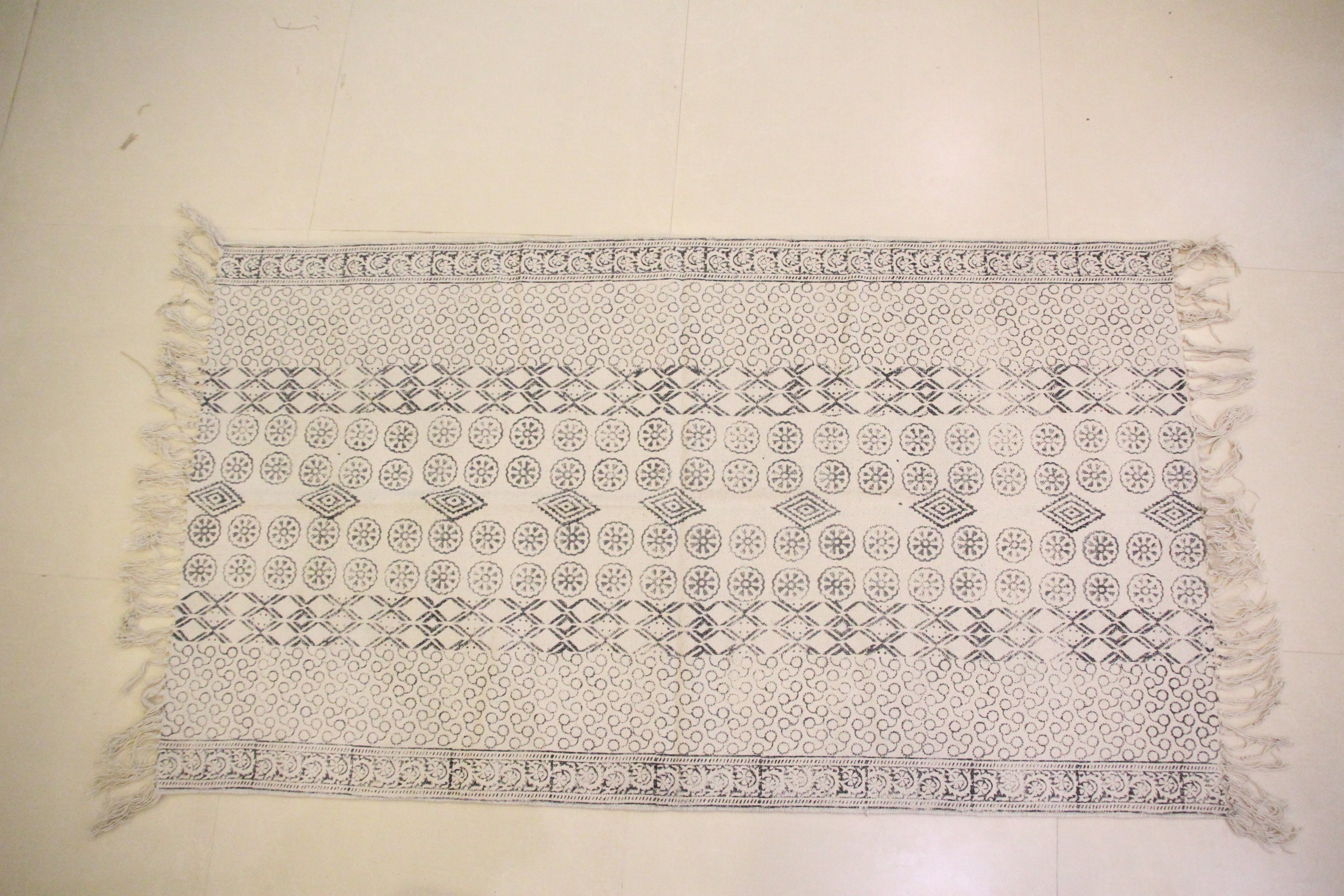 Rugs Hand Block Printed Cotton - MYYRA