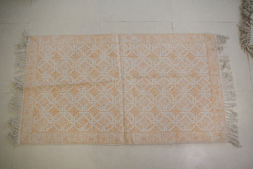 Rugs Hand Block Printed Cotton - MYYRA