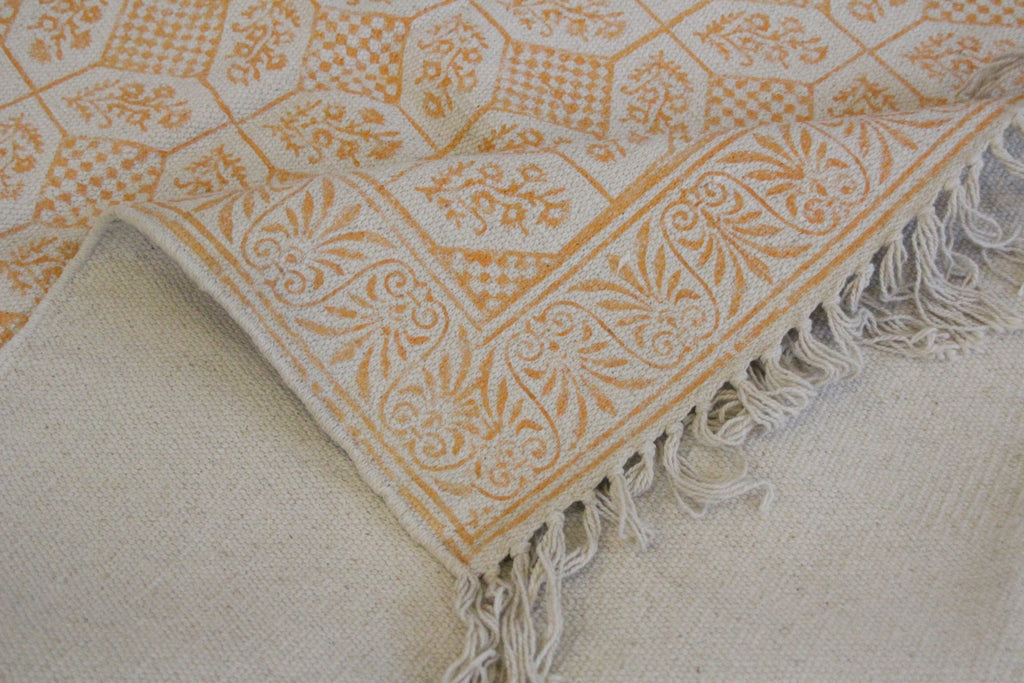 Rugs Hand Block Printed Cotton - MYYRA