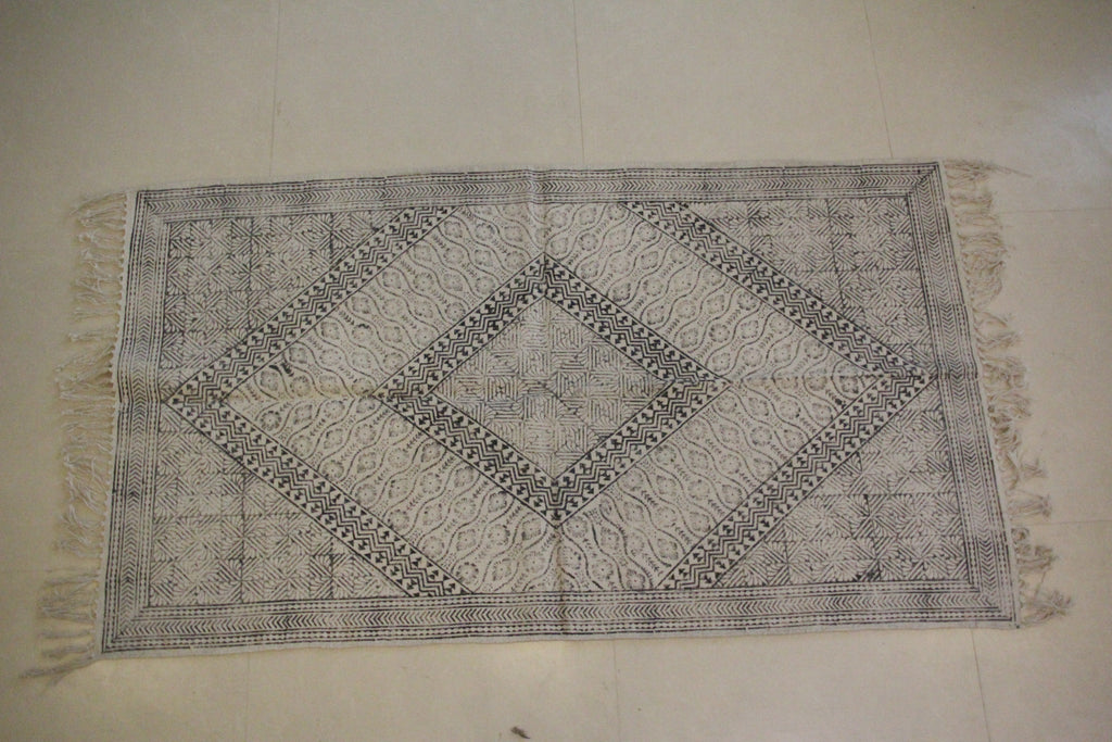 Rugs Hand Block Printed Cotton - MYYRA
