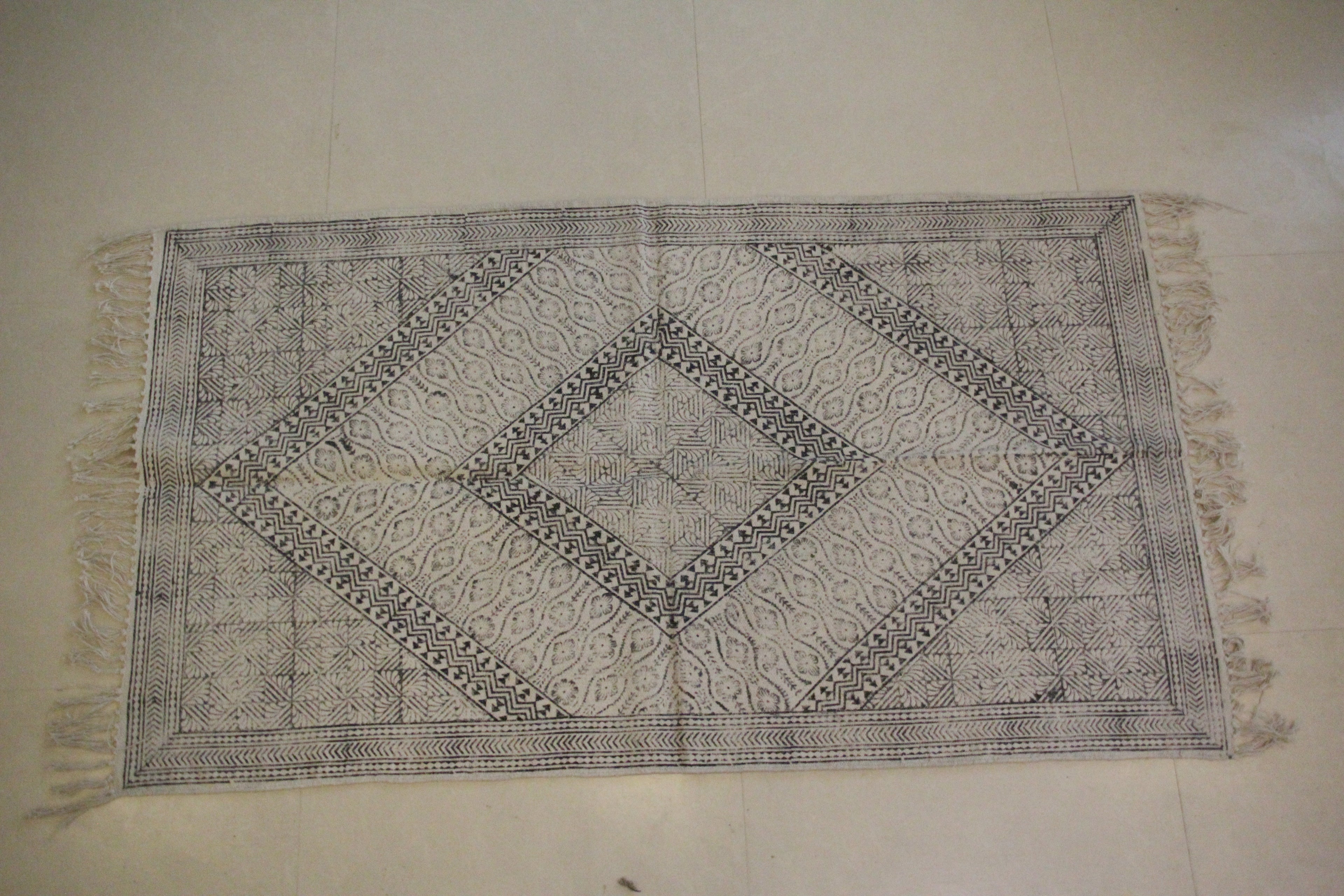 Rugs Hand Block Printed Cotton - MYYRA