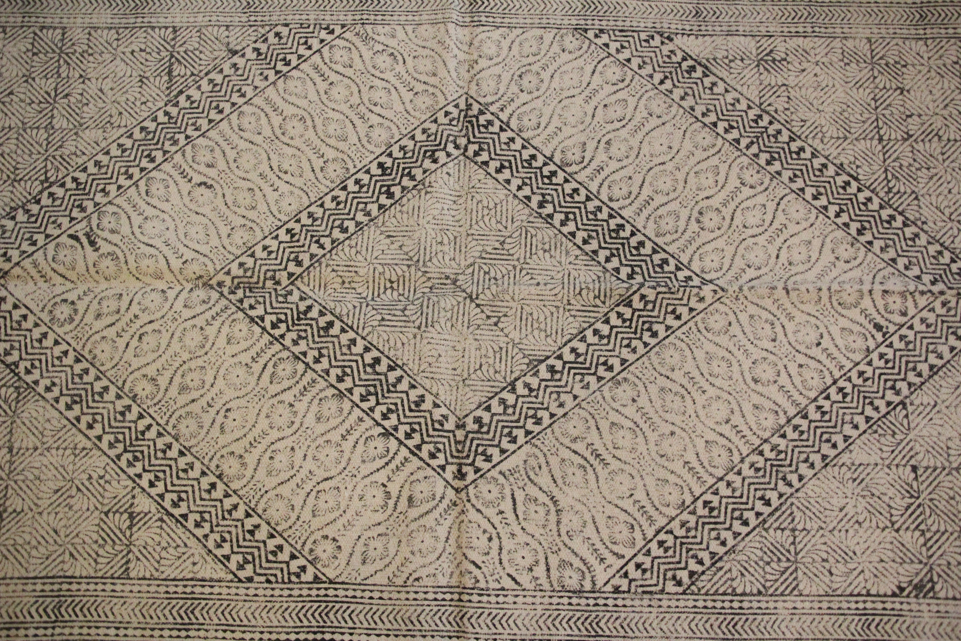Rugs Hand Block Printed Cotton - MYYRA