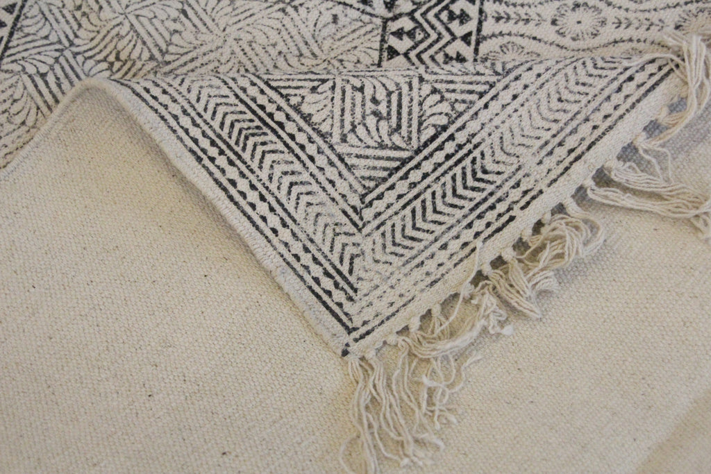 Rugs Hand Block Printed Cotton - MYYRA