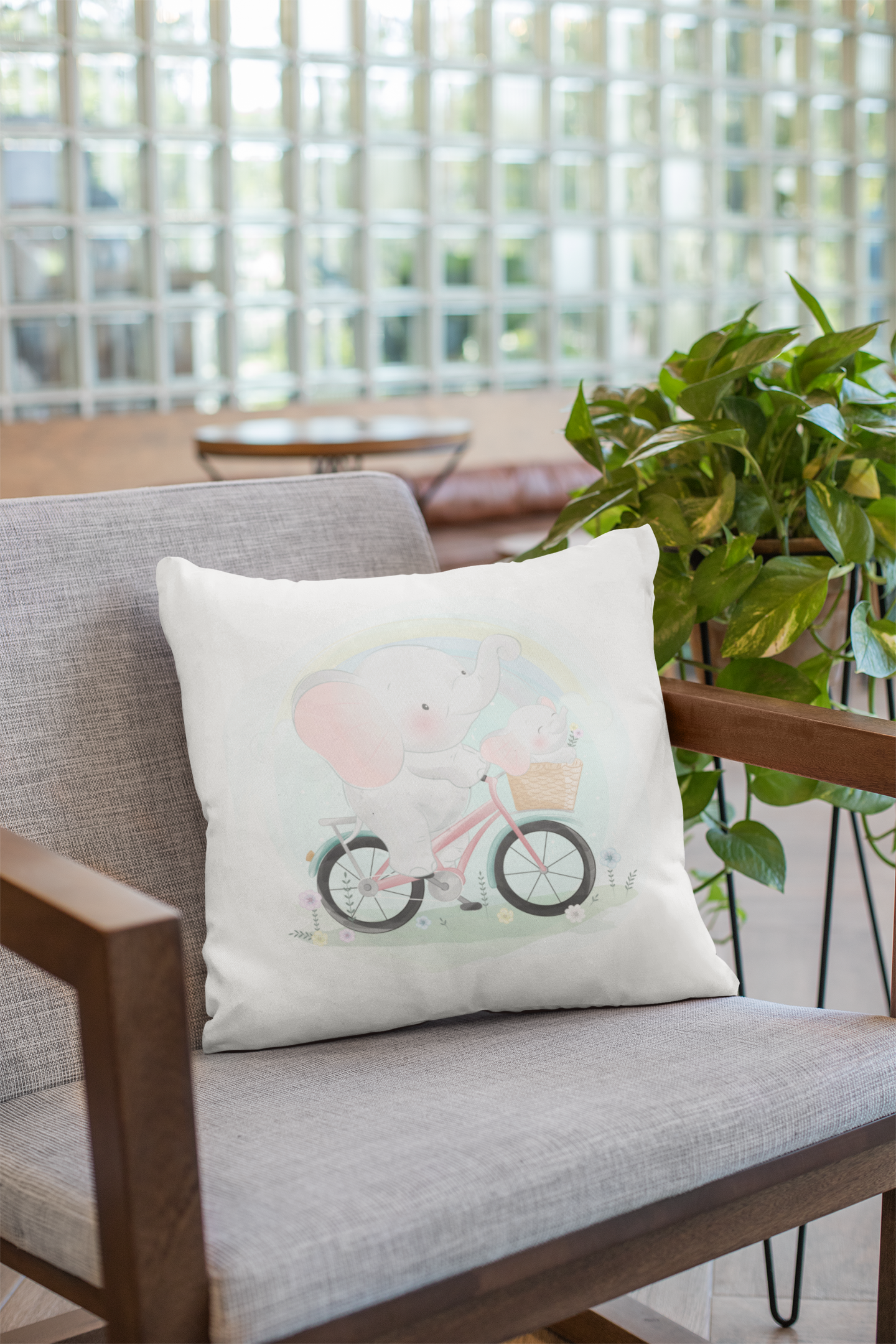 Lifestyle view of digital printed kids prints cushion cover #25 | Myyra Jaipur