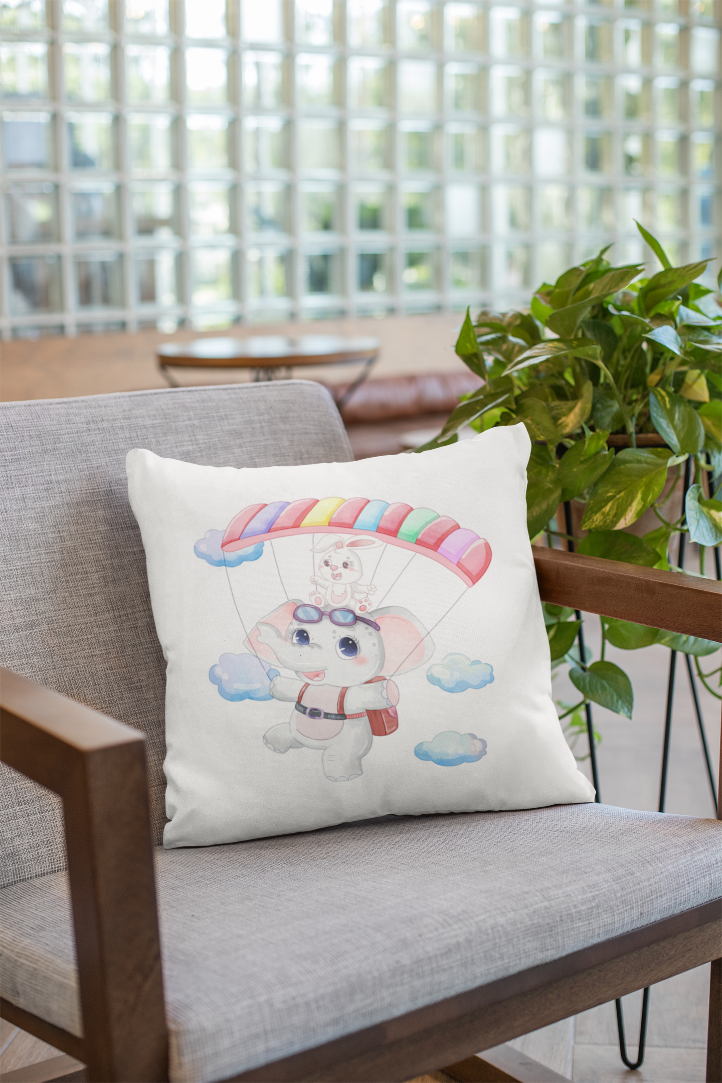Close-up of digital print on kids prints cushion cover #16 | Myyra Jaipur