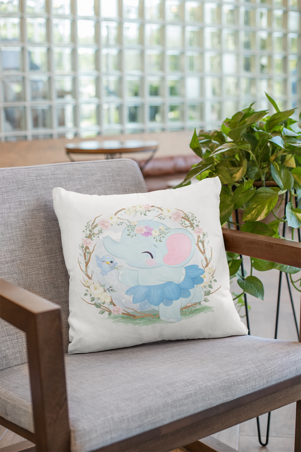 Close-up of digital print on kids prints cushion cover #24 | Myyra Jaipur