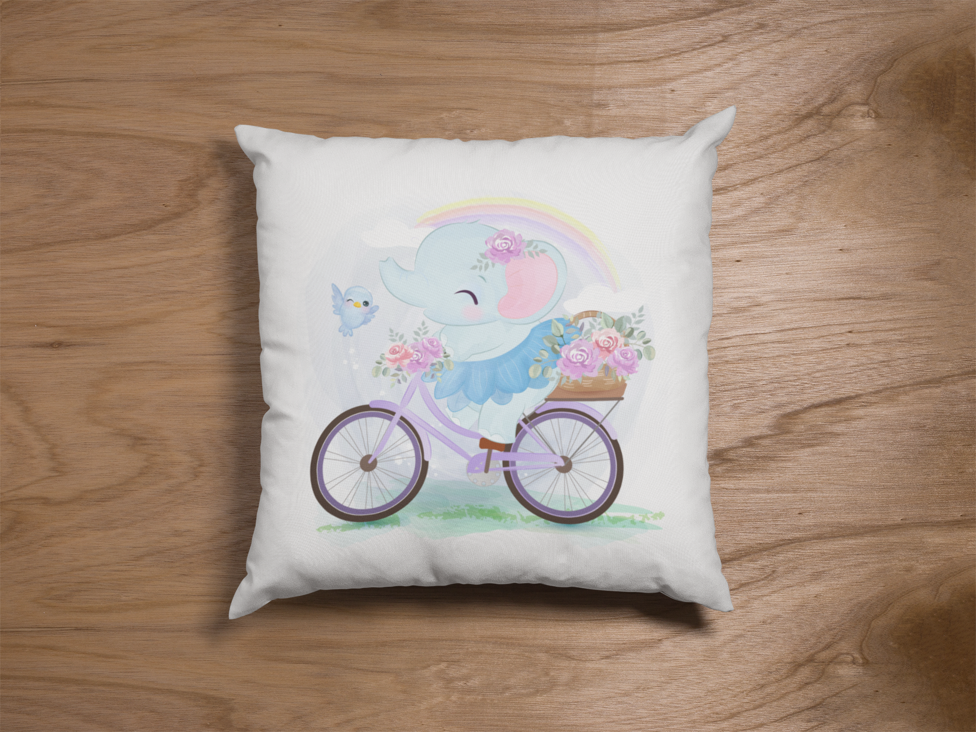Pair of digital printed kids prints cushion covers #21 styled view | Myyra Jaipur