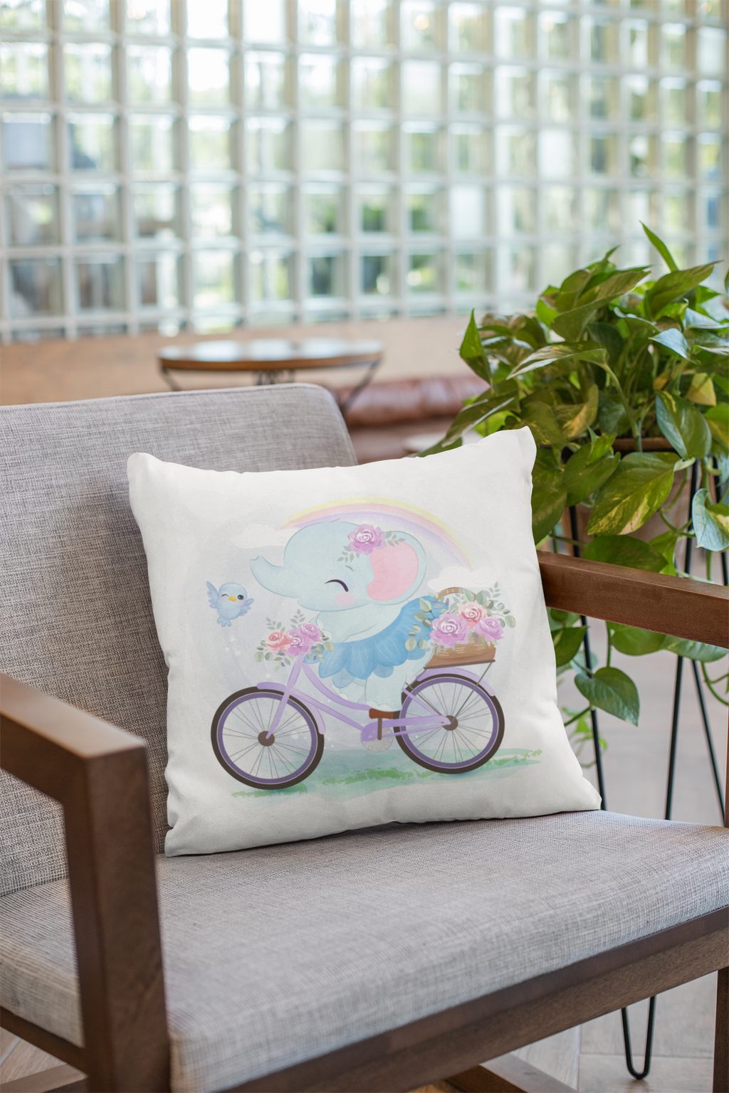 Close-up of digital print on kids prints cushion cover #21 | Myyra Jaipur