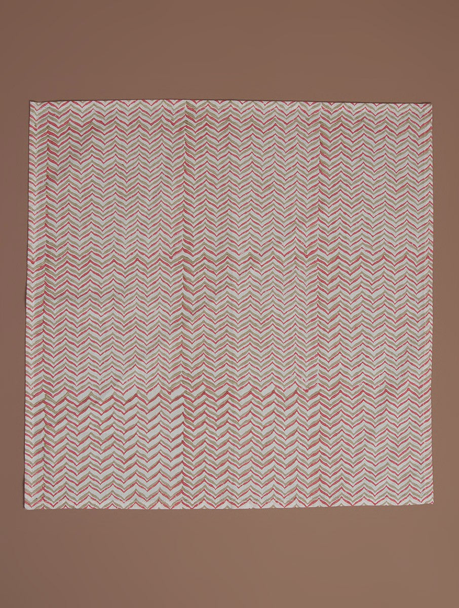 Hand block printed organic cotton napkin | Myyra Jaipur