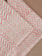 Napkin folded showing pattern repeat of hand block print | Myyra Jaipur