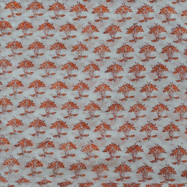 Hand block printed organic cotton fabric yardage from Myyra Jaipur
