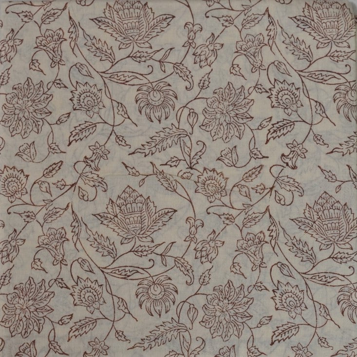 Hand block printed organic cotton fabric yardage from Myyra Jaipur