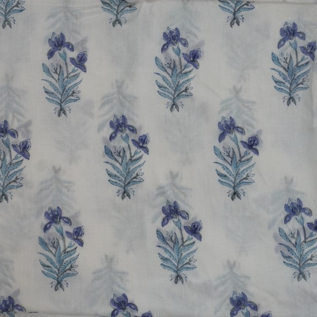 Hand block printed organic cotton fabric yardage from Myyra Jaipur