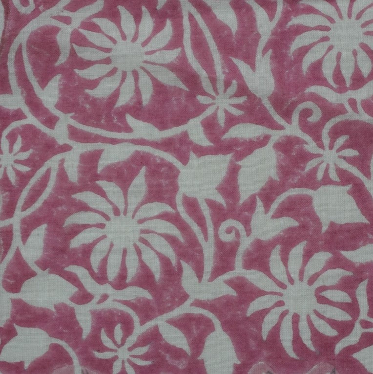 Hand block printed organic cotton fabric yardage from Myyra Jaipur