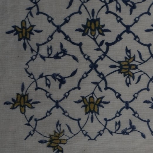 Hand block printed organic cotton fabric yardage from Myyra Jaipur